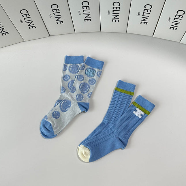 CELINE 26S CREW SOCKS 903940 (1 BOX)
