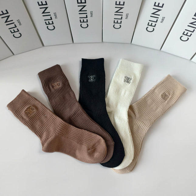 CELINE 26S CREW SOCKS 346604 (1 BOX)