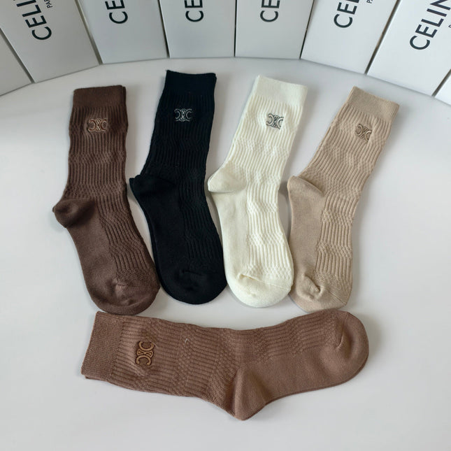 CELINE 26S CREW SOCKS 346604 (1 BOX)