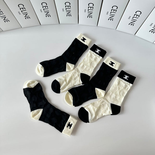 CELINE 26S CREW SOCKS 341899 (1 BOX)