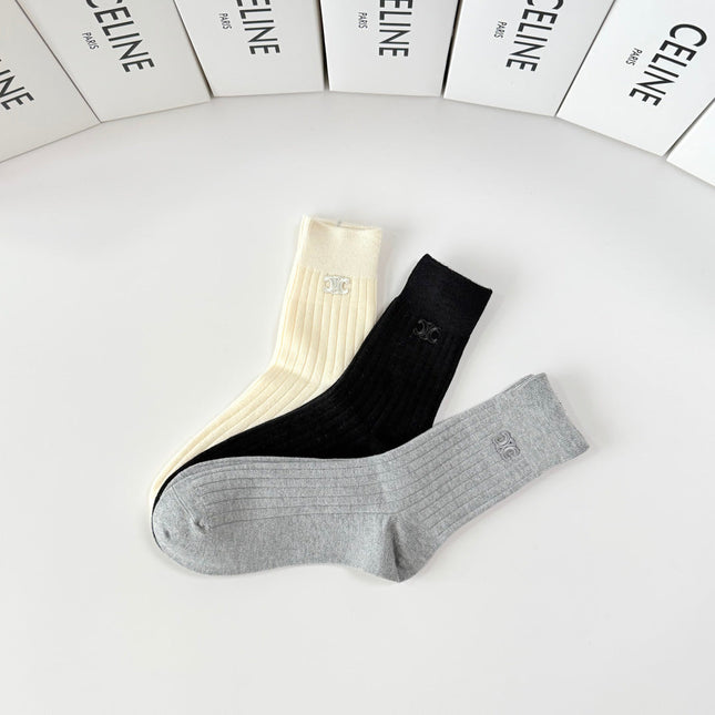 CELINE 26S CREW SOCKS 373797 (1 BOX)