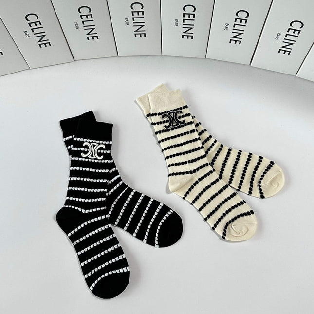 CELINE 26S CREW SOCKS 383822 (1 BOX)