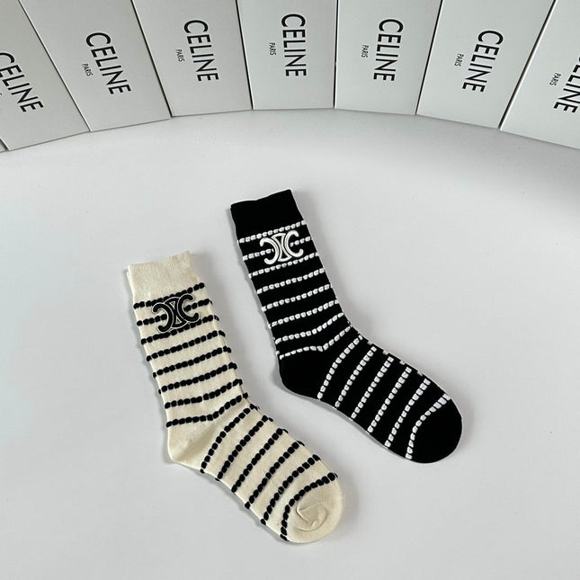 CELINE 26S CREW SOCKS 383822 (1 BOX)
