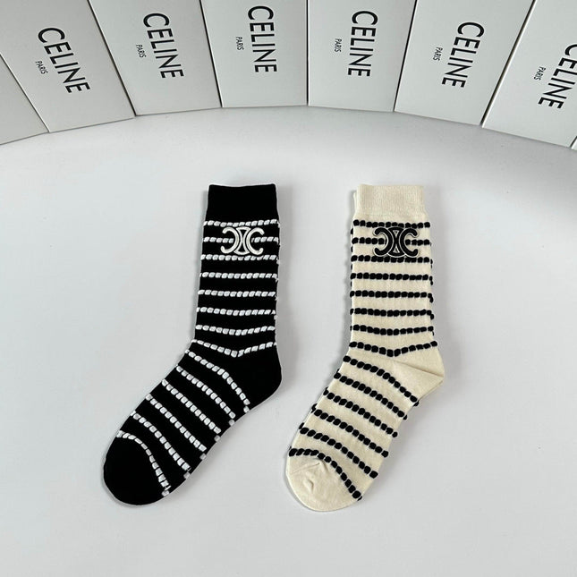 CELINE 26S CREW SOCKS 383822 (1 BOX)