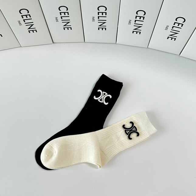 CELINE 26S CREW SOCKS 383823 (1 BOX)