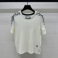 DIOR SHORT-SLEEVE JACQUARD KNIT TOP 274853