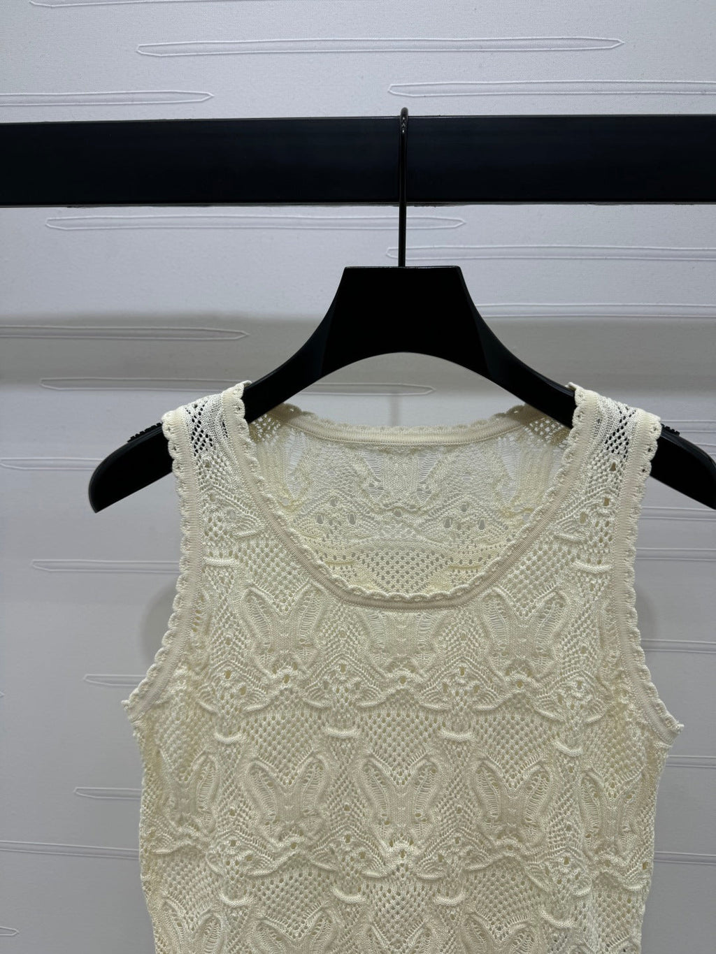 DIOR 25S HAND CROCHET VEST IN COTTON 264185
