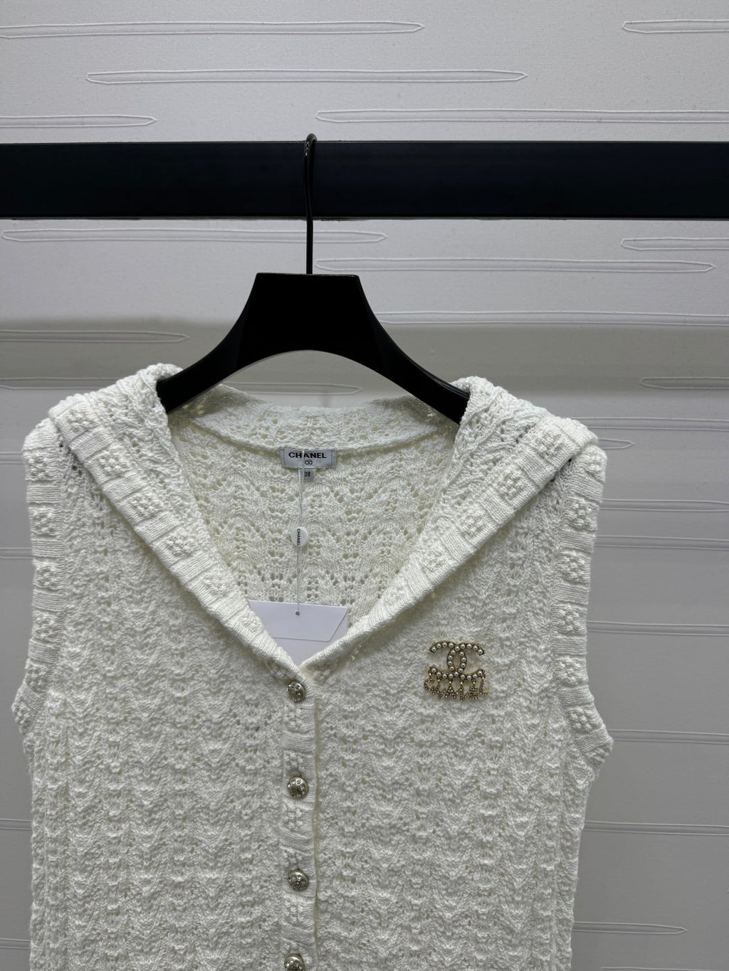 CHANEL 25S CROCHET SLEEVELESS VEST 264178