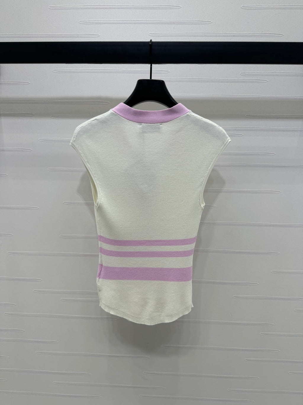 MIU 25S ICE STRIPE KNIT VEST 264116