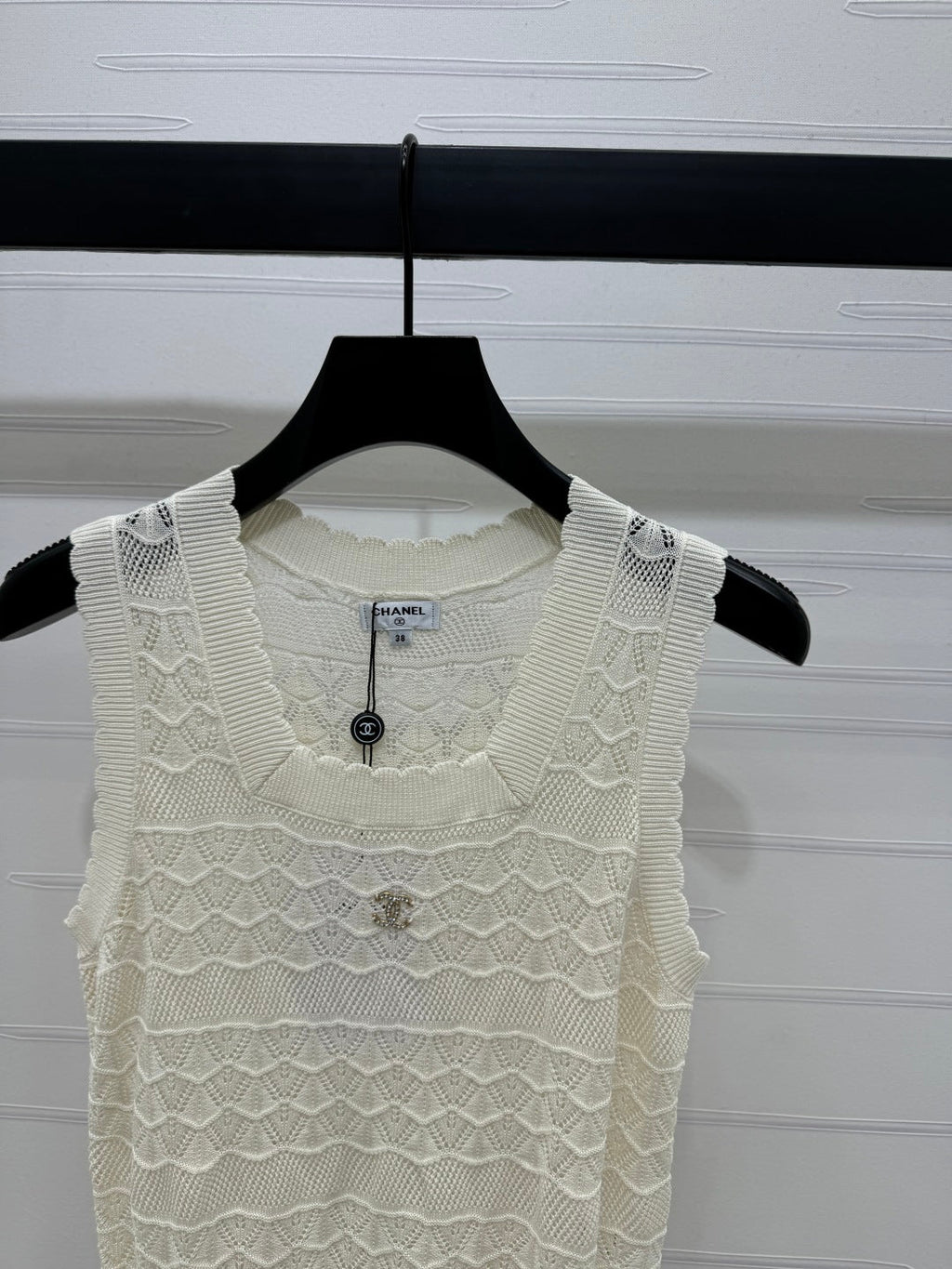 CHANEL 25S HOLLOW KNIT VEST 264154