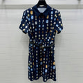 LV SHORT-SLEEVE BELTED DRESS 269529