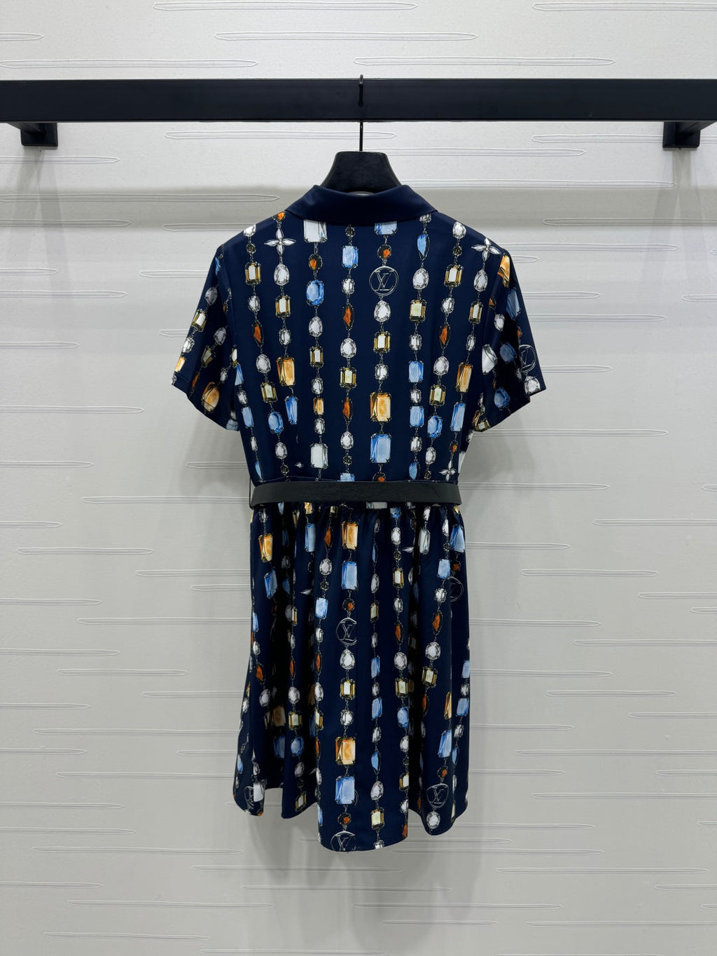 LV SHORT-SLEEVE BELTED DRESS 269529