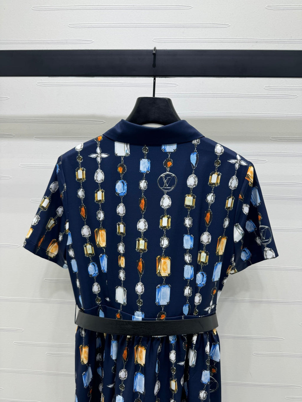 LV SHORT-SLEEVE BELTED DRESS 269529