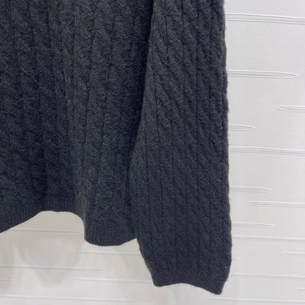 MIUMIU HALF-ZIP KNITTED PULLOVER WITH COLLAR STYLE 486