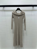 CHANEL 25S KNITTED LONG-SLEEVE DRESS 277