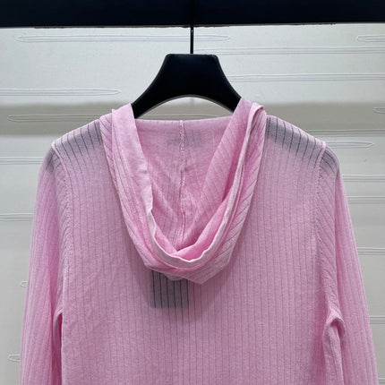 YSL 26S ZIP UP HOODED CARDIGAN 388