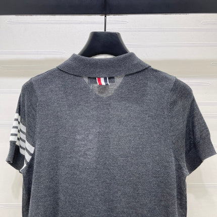 THOM 26S SHORT SLEEVE POLO KNIT TOP STYLE 257
