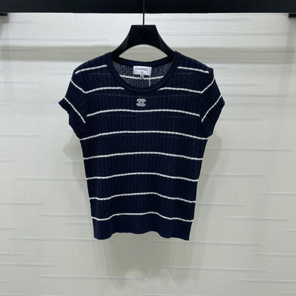 CHANEL 26S SHORT-SLEEVE KNIT TOP 1343