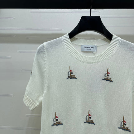 THOM 26S SHORT-SLEEVE KNIT TOP STYLE 223