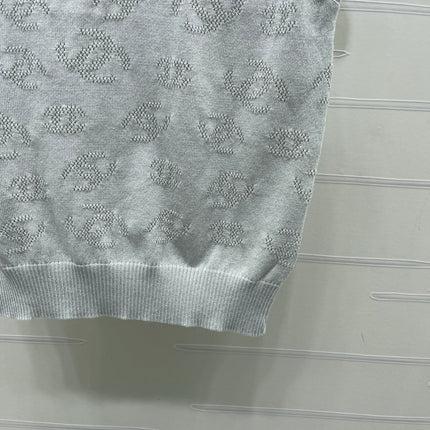 CHANEL 26S SLEEVELESS KNIT POLO TOP 1337