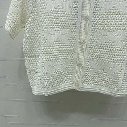 CHANEL 26S OPENWORK KNIT CARDIGAN 1333