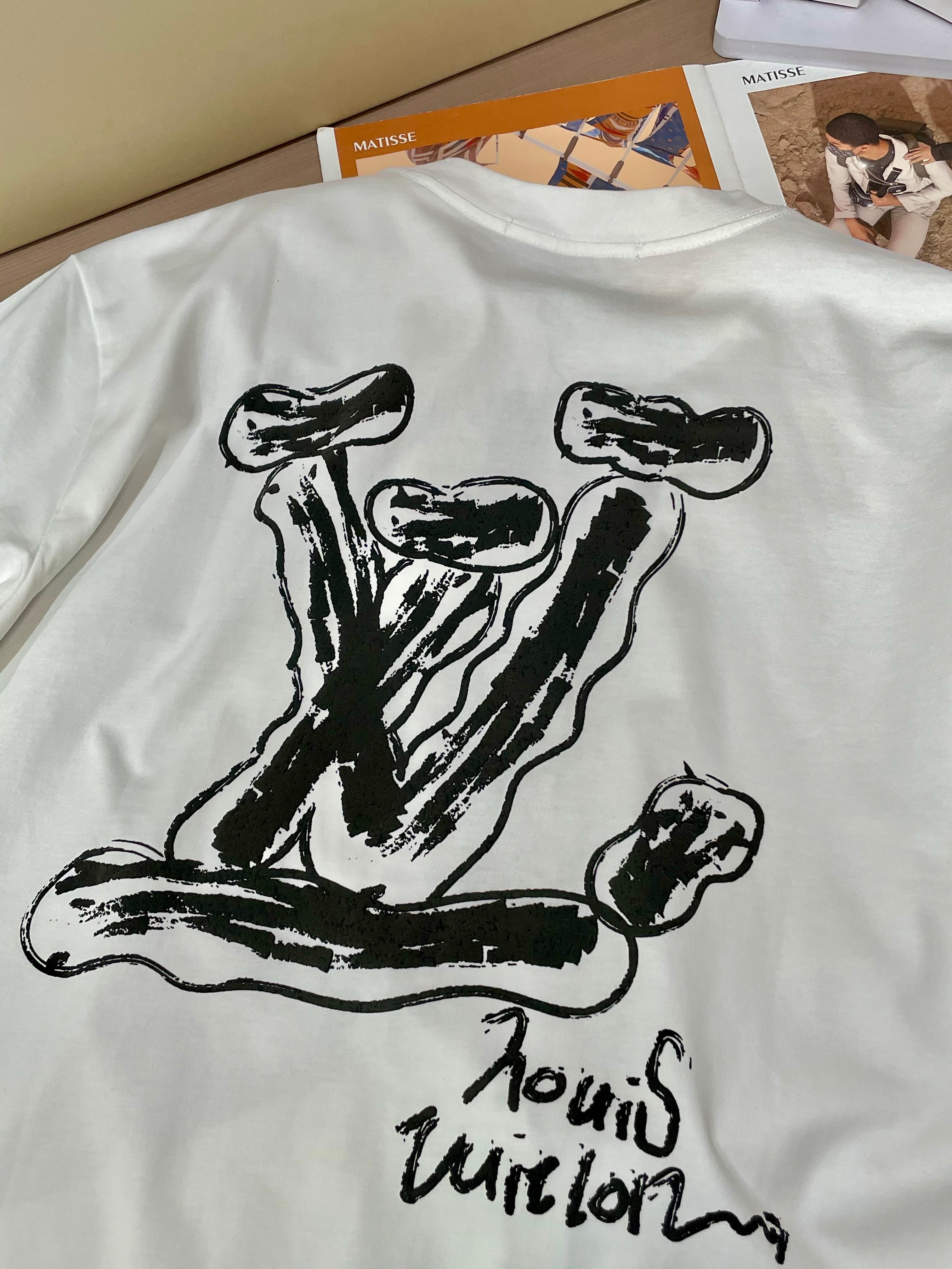 LV WHITE COTTON T-SHIRT 239588