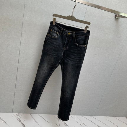 BLACK DENIM JEANS FEATURING THE DIOR OBLIQUE MOTIF ON BACK POCKET