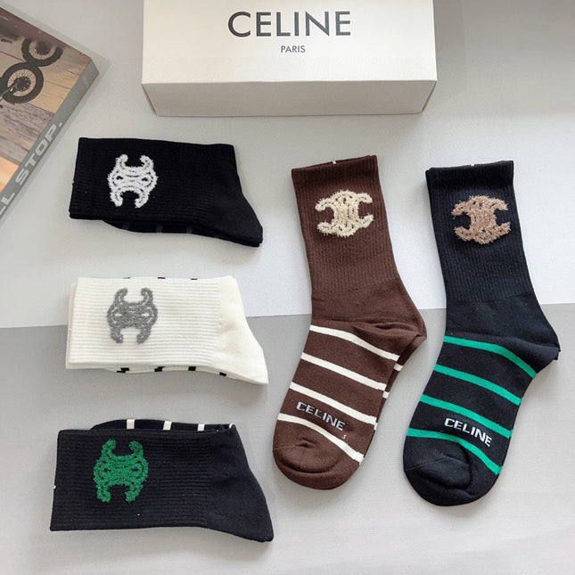 CELINE 26S CREW SOCKS 550711 (1 BOX)