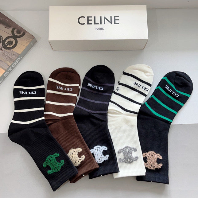 CELINE 26S CREW SOCKS 550711 (1 BOX)