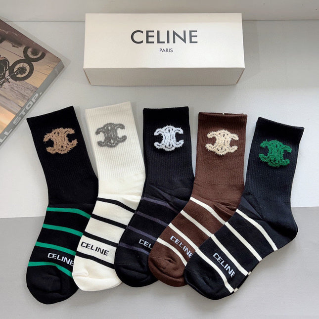 CELINE 26S CREW SOCKS 550711 (1 BOX)
