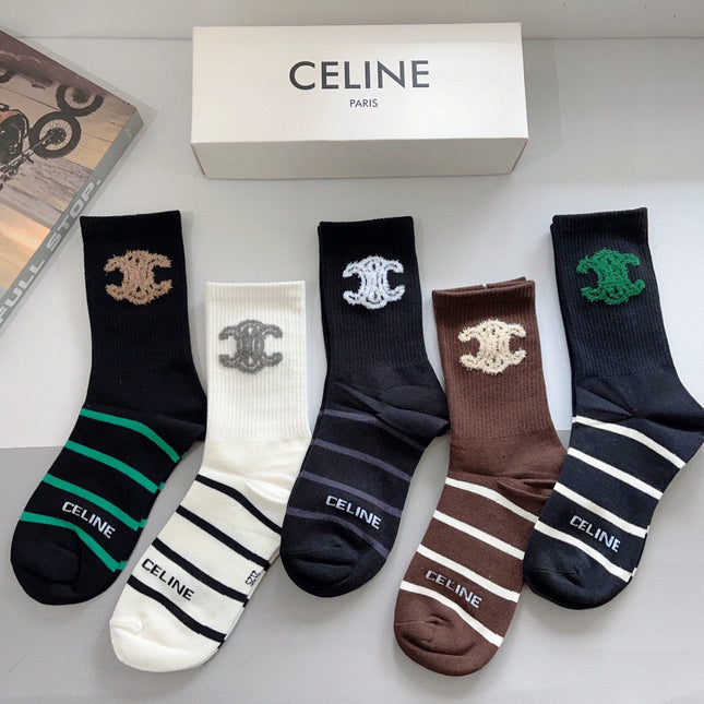 CELINE 26S CREW SOCKS 550711 (1 BOX)
