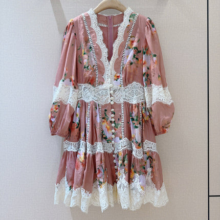 ZIMMERMANN 26 LACE TRIM MINI DRESS STYLE 234