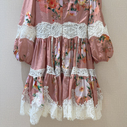 ZIMMERMANN 26 LACE TRIM MINI DRESS STYLE 234