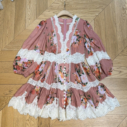 ZIMMERMANN 26 LACE TRIM MINI DRESS STYLE 234