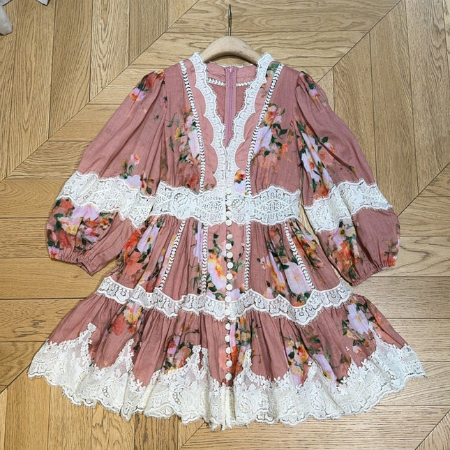 ZIMMERMANN 26 LACE TRIM MINI DRESS STYLE 234