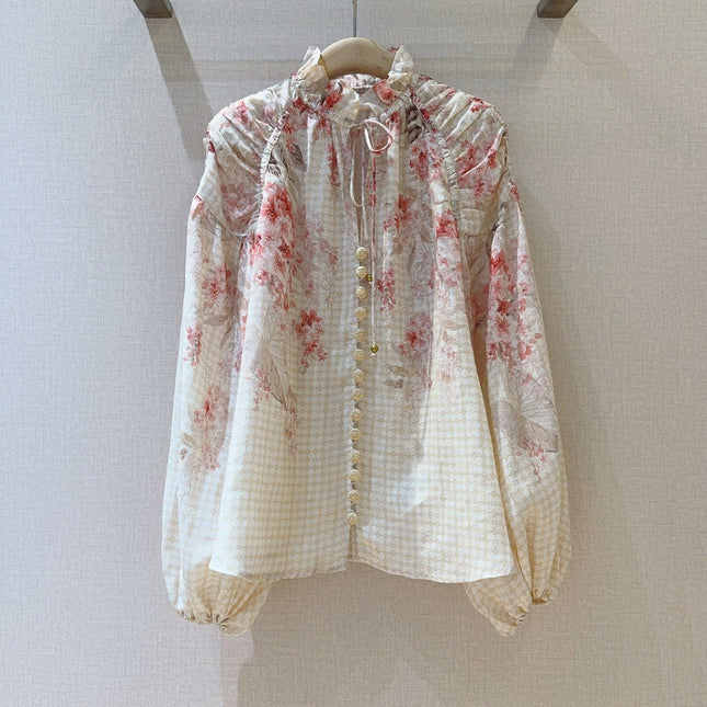 ZIMMERMANN 26S PUFF-SLEEVE SHIRT STYLE 12