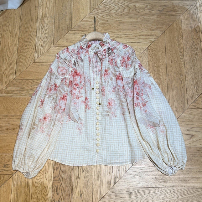 ZIMMERMANN 26S PUFF-SLEEVE SHIRT STYLE 12