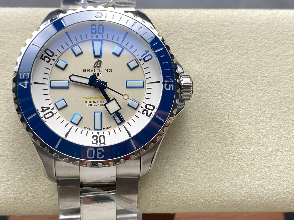 SUPEROCEAN AUTOMATIC 44 STEEL CASE NAVY BLUE CERAMIC BEZEL