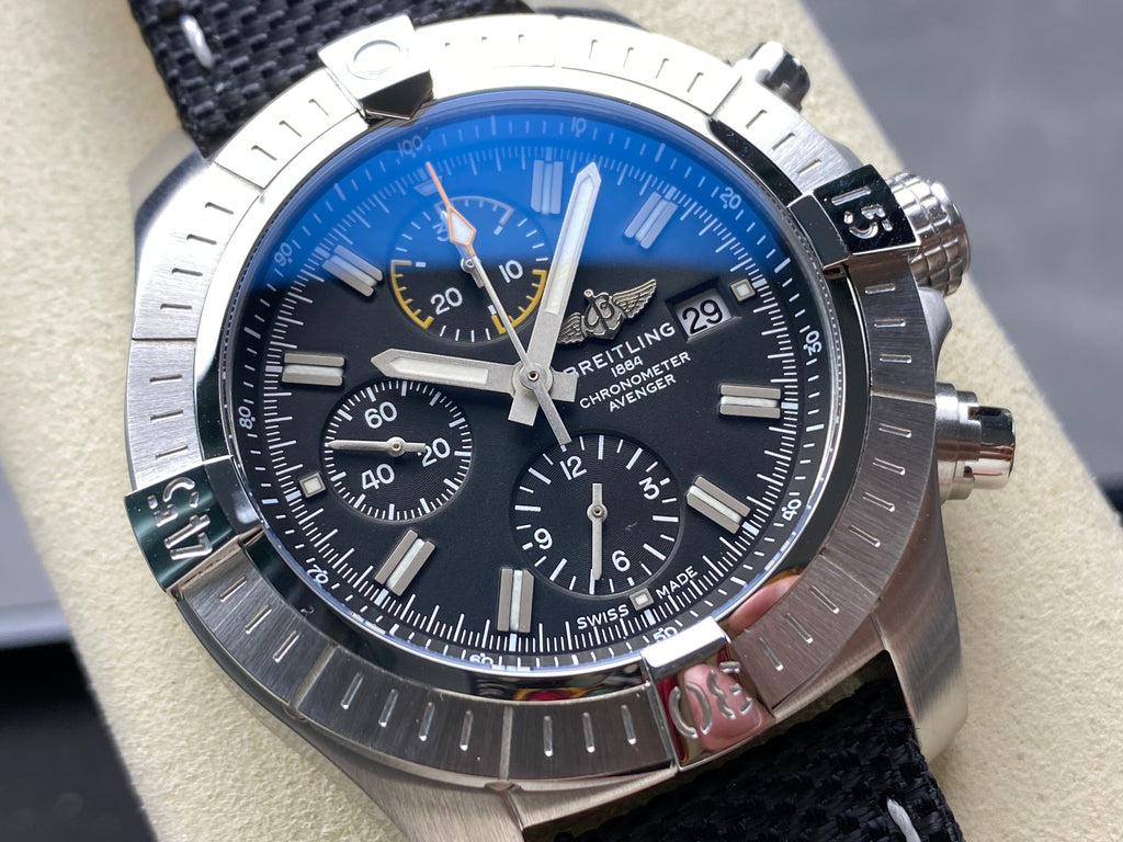 AVENGER CHRONOGRAPH STEEL CASE BLACK NYLON STRAP