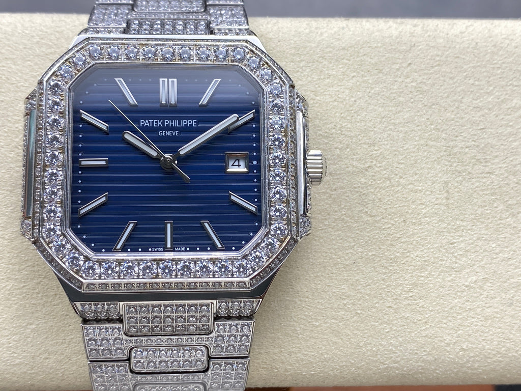CUBITUS AUTOMATIC ALL STEEL ATTACHED DIAMOND NAVY BLUE DIAL