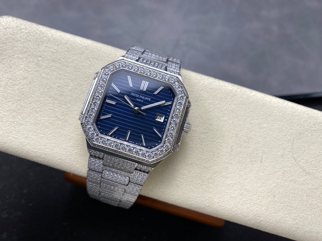 CUBITUS AUTOMATIC ALL STEEL ATTACHED DIAMOND NAVY BLUE DIAL