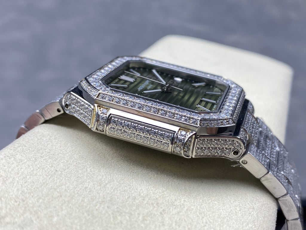 CUBITUS AUTOMATIC ALL STEEL ATTACHED DIAMOND OLIVE GREEN DIAL