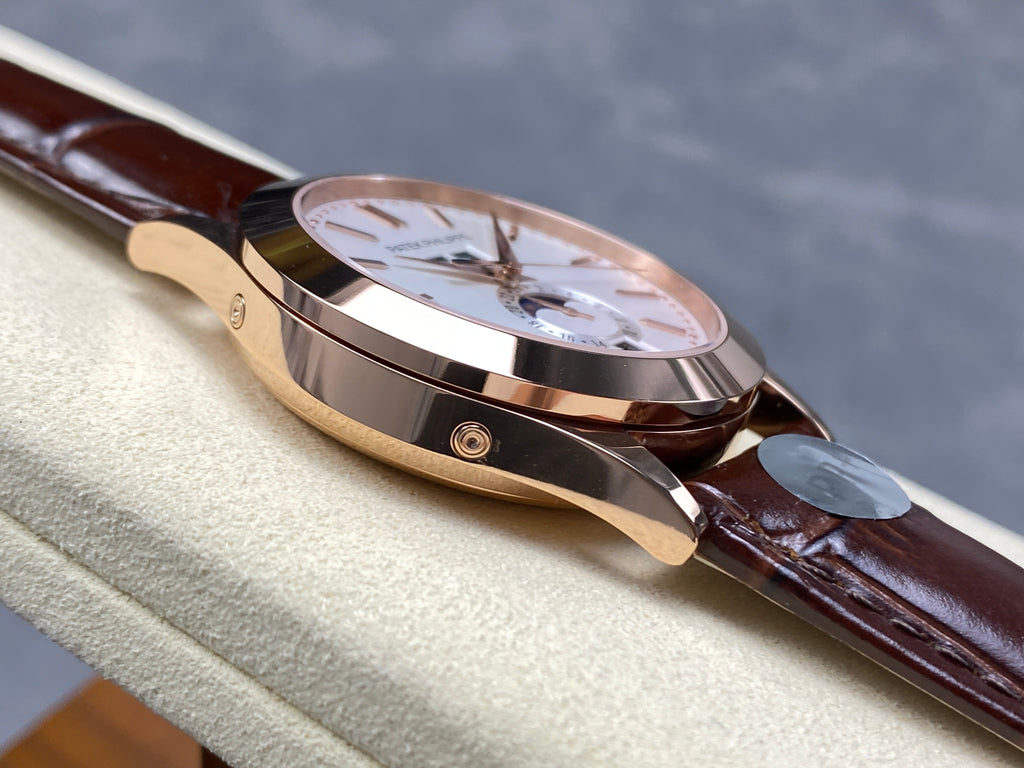 ANNUAL CALENDAR SELF-WINDING ROSE GOLD CASE SILVERY OPALINE DIAL