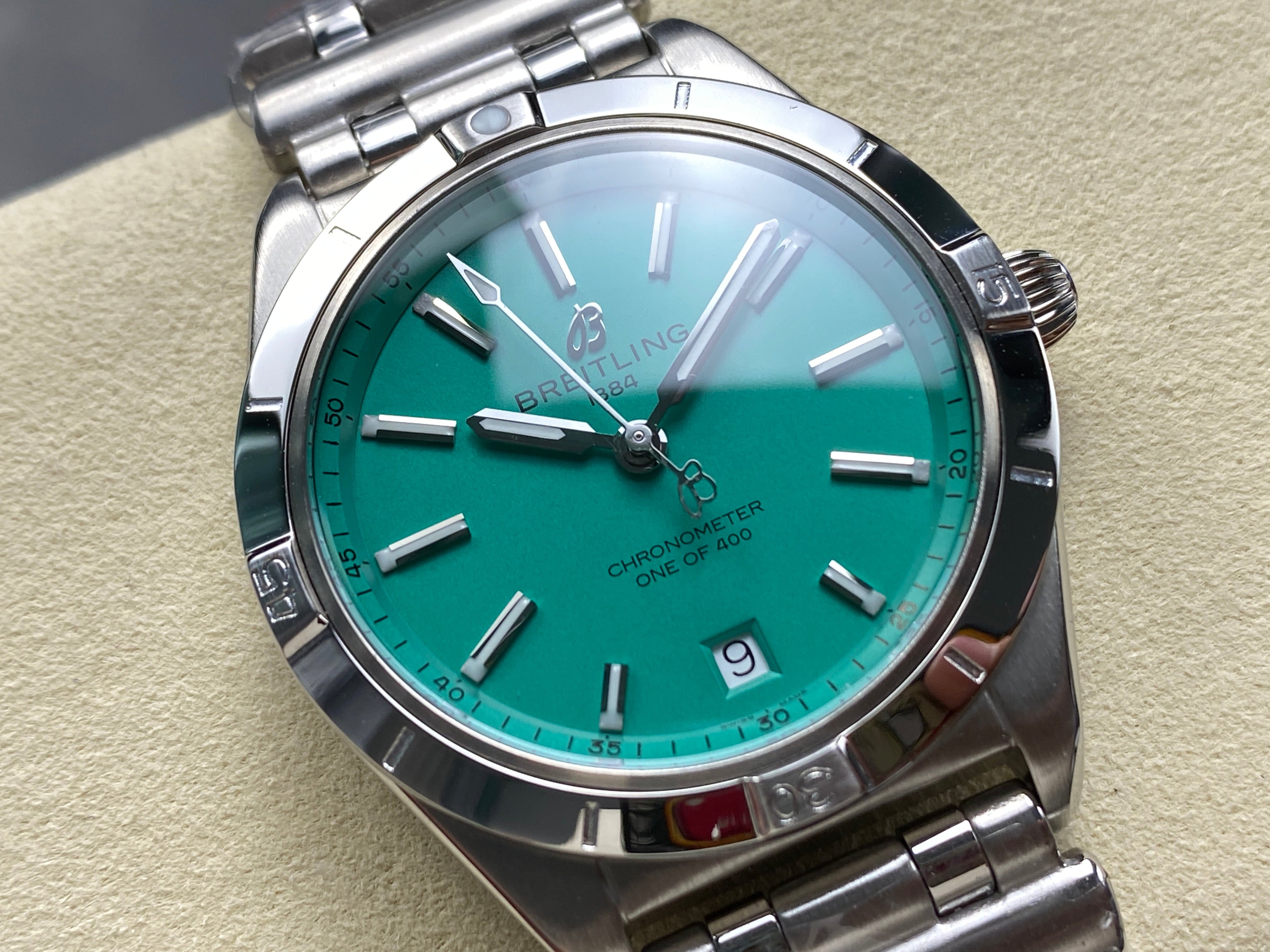 CHRONOMAT AUTOMATIC 36 STEEL CASE PEPPERMINT DIAL