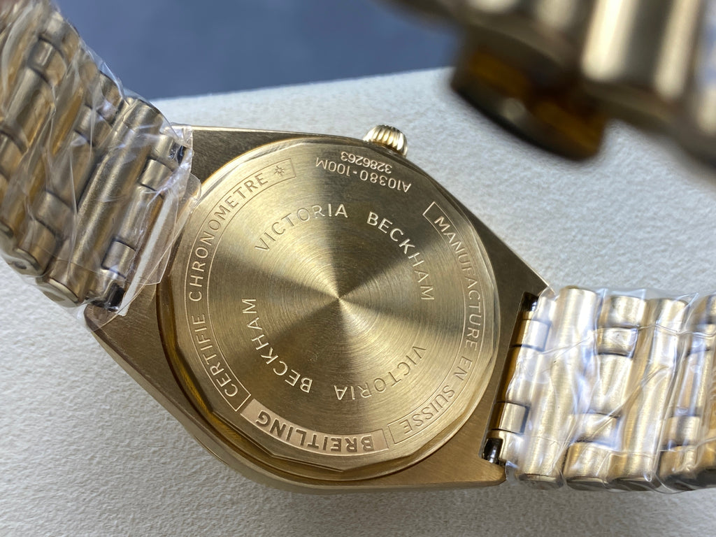 CHRONOMAT AUTOMATIC 36 VICTORIA BECKHAM YELLOW GOLD CASE PEPPERMINT DIAL