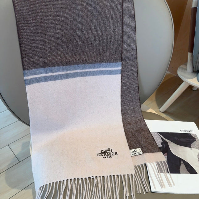 HERMES 25S SCARF 190 IN CASHMERE 991972