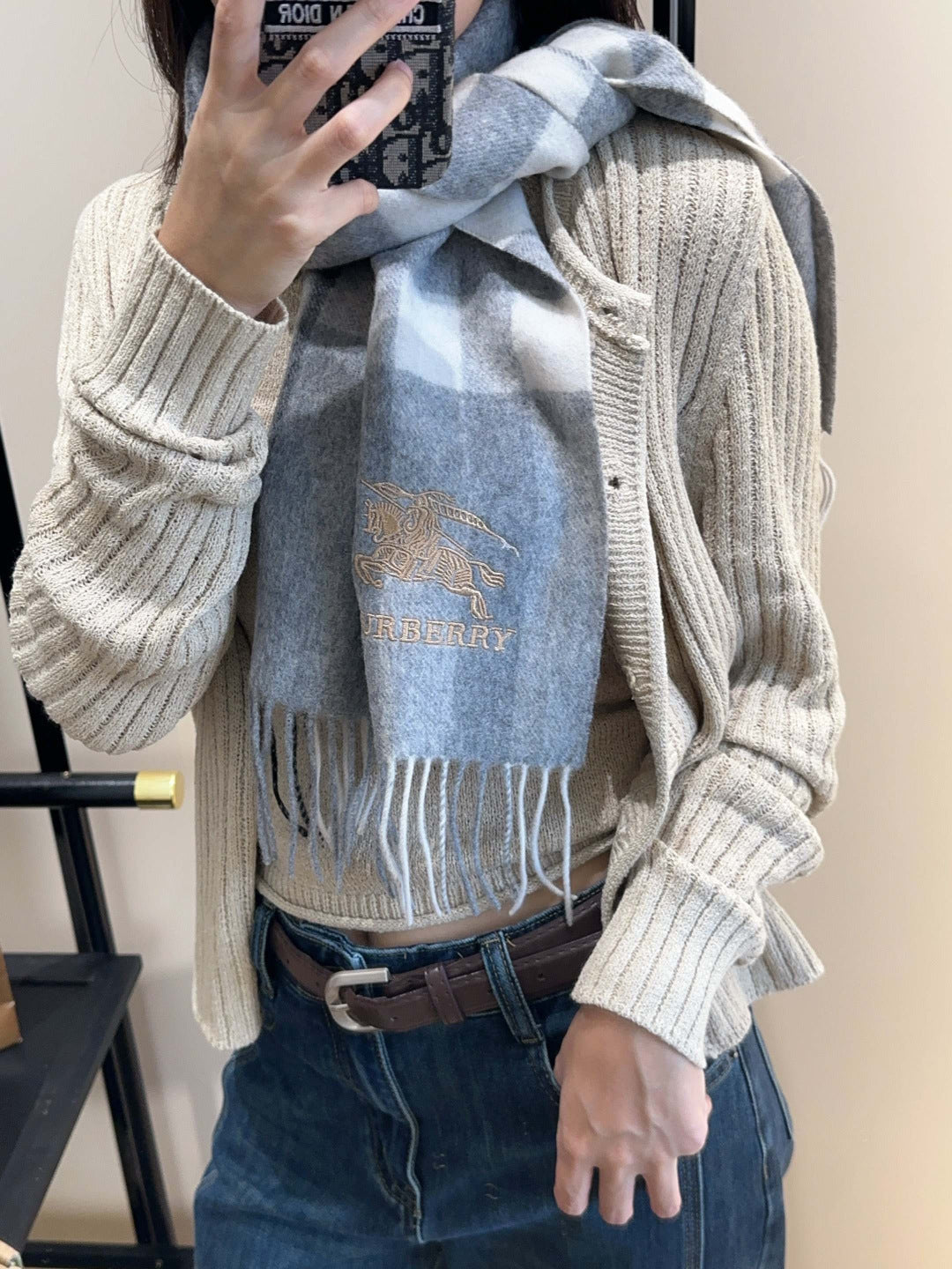 BURBERRY 26S SCARF 180CM IN CASHMERE 196357