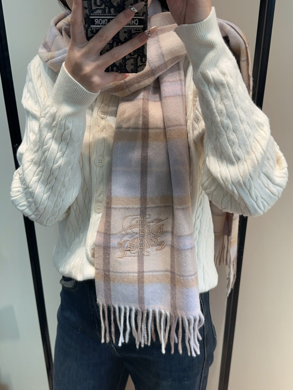BURBERRY 26S SCARF 180CM IN CASHMERE 207637