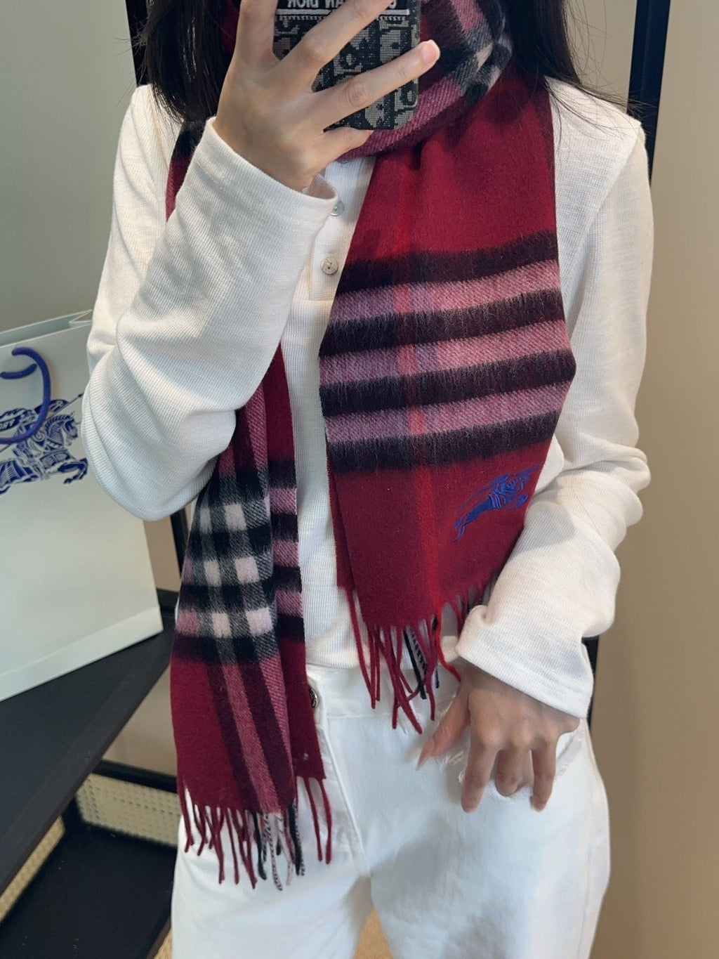 BURBERRY 26S SCARF 180CM IN CASHMERE 207839
