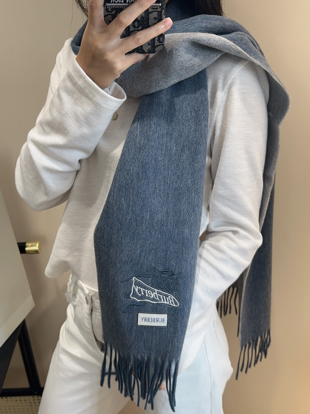 BURBERRY 26S SCARF 180CM IN CASHMERE 207842